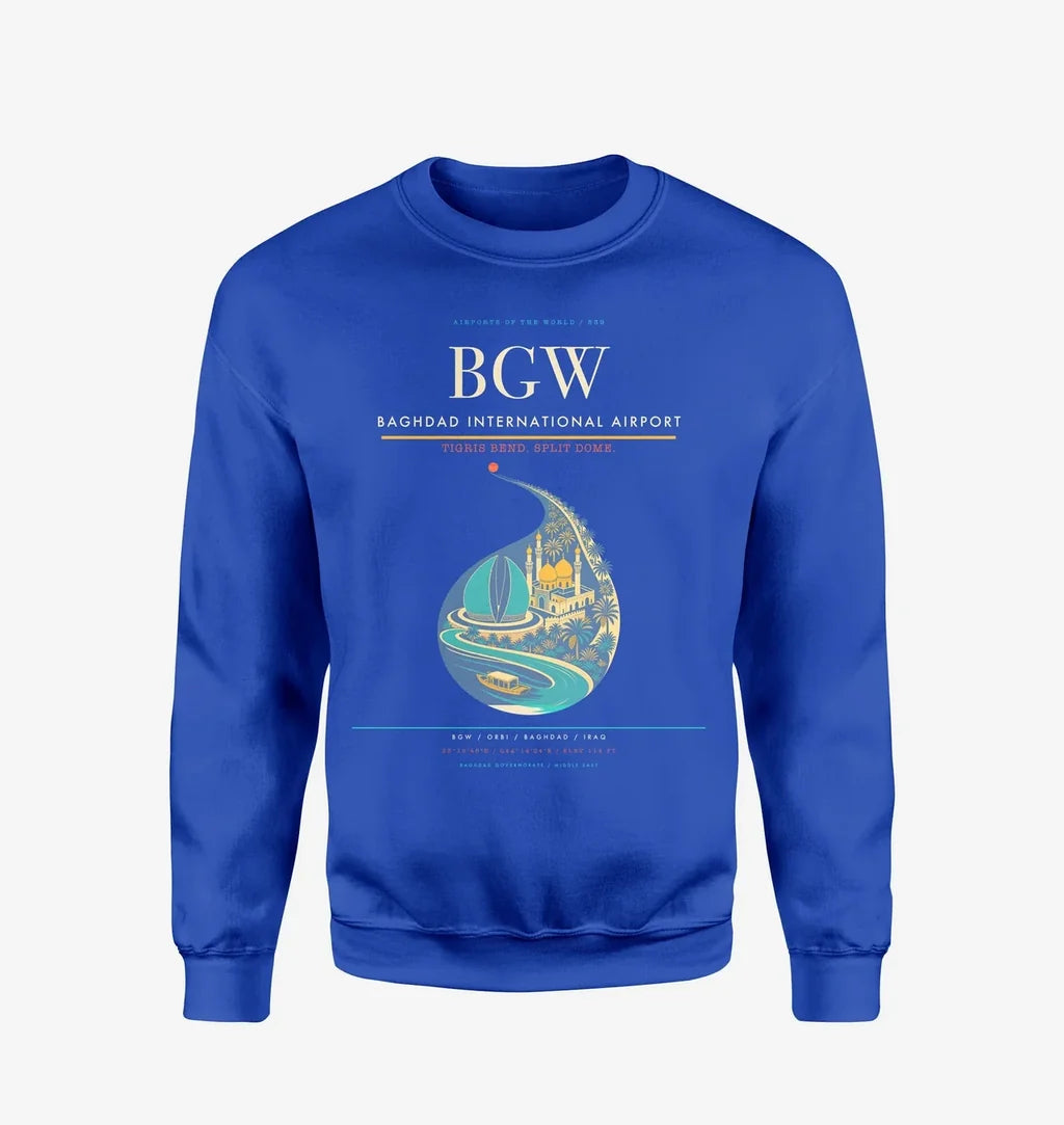Baghdad International Airport BGW Sweatshirt - Blue