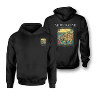 Thumbnail for AHMEDABAD - Poster - Double-Side Hoodie - Black
