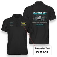 Thumbnail for DJI Matrice 30T design on black polo with custom name badge