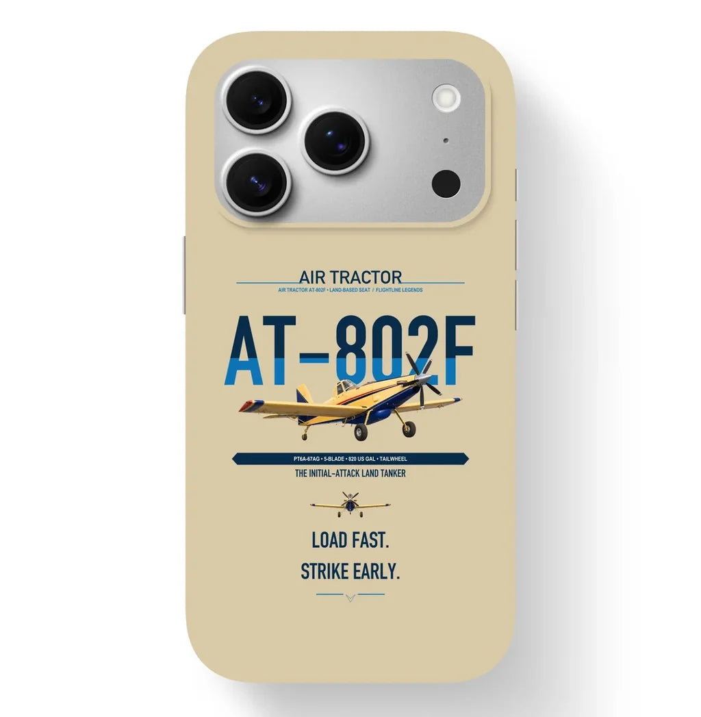 Air Tractor AT-802F design on beige magsafe iphone case, for iPhone 17 Pro