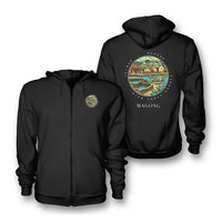 Thumbnail for MAGONG - Badge - Zipped Hoodie - Black