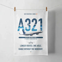 Thumbnail for Airbus A321LR design on white towel