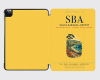 Thumbnail for Santa Barbara Airport (SBA) design on yellow ipad tablet case