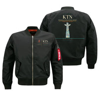 Thumbnail for Ketchikan International Airport (KTN) design on black bomber jacket
