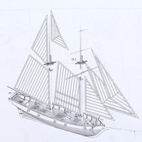 Thumbnail for Halco Handmade Wooden Sailboat DIY Model - view 2