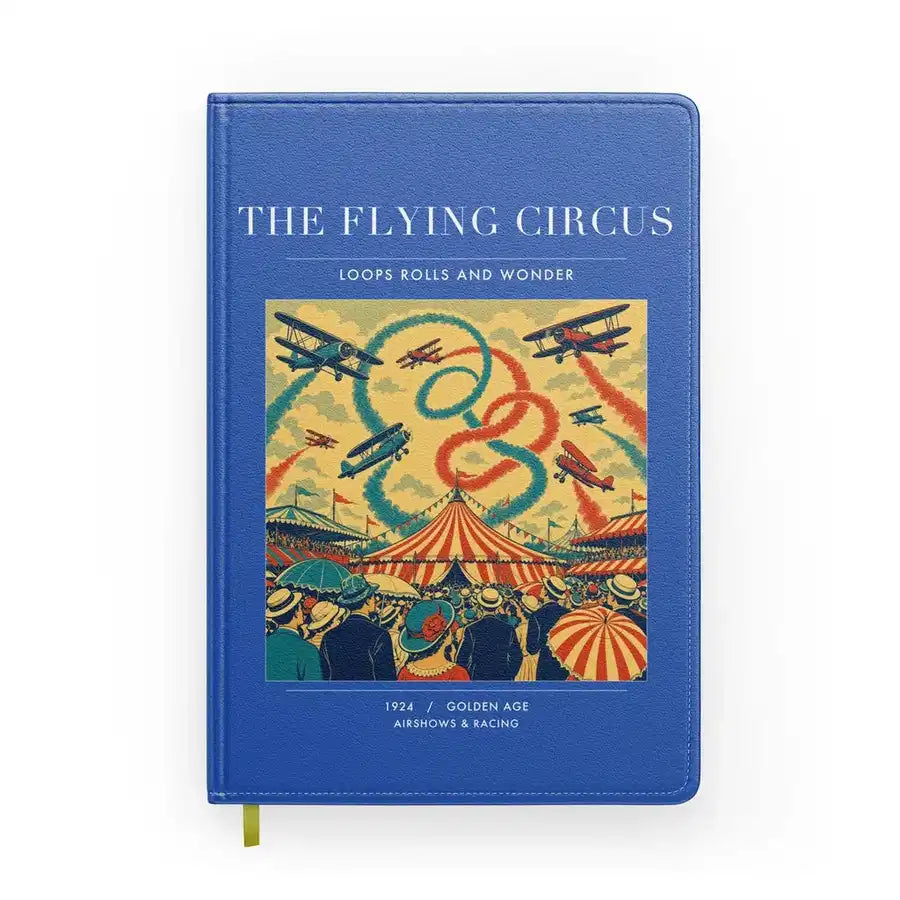 VINTAGE G4026 - The Flying Circus - Designed Notebooks design on blue