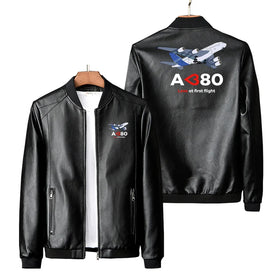Airbus A380 Love at first flight PU Leather Jackets