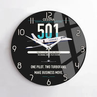 Thumbnail for Cessna 501 Citation I SP design on black no frame wall clock