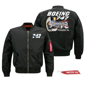 Boeing 747 & PW4000-94 Engine Pilot Jackets (Customizable)