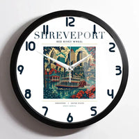 Thumbnail for SHREVEPORT - Poster - Wall Clock Framed - White