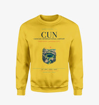 Thumbnail for Cancún International Airport (CUN) design on yellow sweatshirt