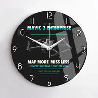 Thumbnail for DJI Mavic 3 Enterprise design on black no frame wall clock