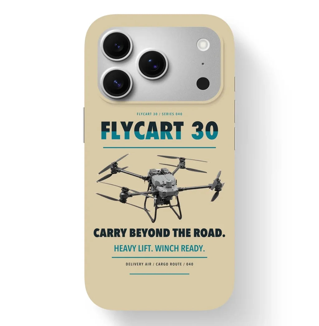 DJI FlyCart 30 Case design on beige iphone case