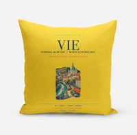 Thumbnail for Vienna Airport (VIE) design on yellow pillow
