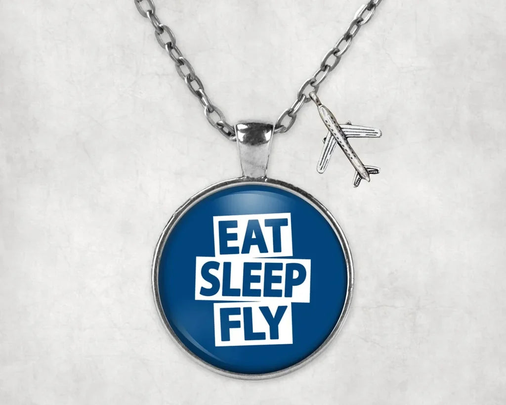 Eat Sleep Fly Necklace - view 2