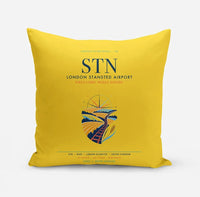 Thumbnail for London Stansted Airport (STN) design on yellow pillow