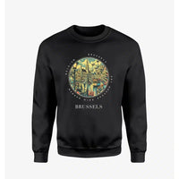 Thumbnail for BRUSSELS - Badge - Sweatshirt - Black