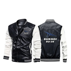 The Sukhoi SU-35 Stylish Leather Bomber Jackets