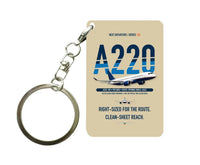 Thumbnail for Airbus A220-100 Key Chain design on beige key chain
