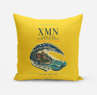 Thumbnail for Xiamen Gaoqi International Airport (XMN) design on yellow pillow