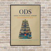 Thumbnail for Odesa International Airport ODS - Canvas Framed - Beige