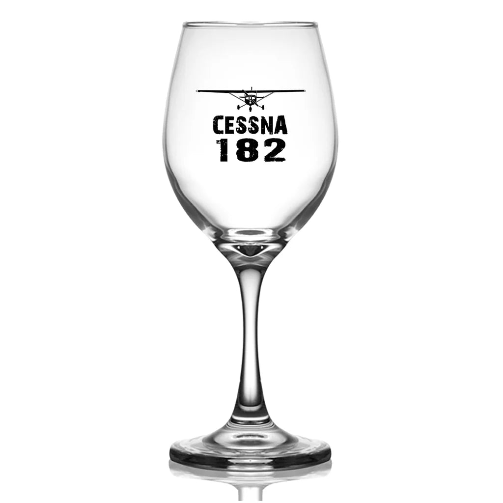 Customisable Cessna 182 Wine Glass - view 2