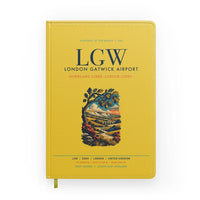 Thumbnail for London Gatwick Airport (LGW) design on yellow notebook