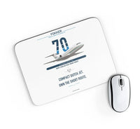 Thumbnail for Fokker 70 design on white rectangle mouse pad