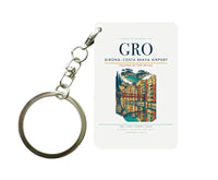 Thumbnail for Girona–Costa Brava Airport (GRO) design on white key chain