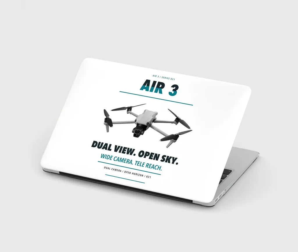 DJI Air 3 design on white MacBook case