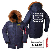 Thumbnail for Customisable Name & 2 LOGOS Bomber Jacket - view 2