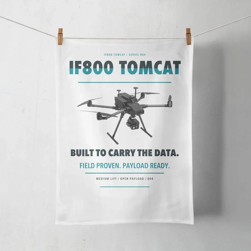 Inspired Flight IF800 Tomcat design on white towel