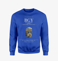 Thumbnail for Milan Bergamo Airport (BGY) design on blue sweatshirt