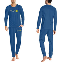 Thumbnail for Pilot & Stripes (4 Lines) men pajamas - Blue