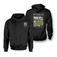 Thumbnail for DURHAM - Poster - Double-Side Hoodie - Black