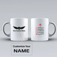 Thumbnail for In Aviation Ceramic White aviation design on ceramic mug, premium ceramic with glazed finish.