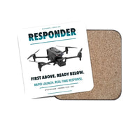 Thumbnail for BRINC Responder design on white 1 piece coaster