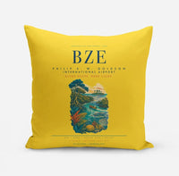 Thumbnail for Philip S. W. Goldson International Airport (BZE) design on yellow pillow