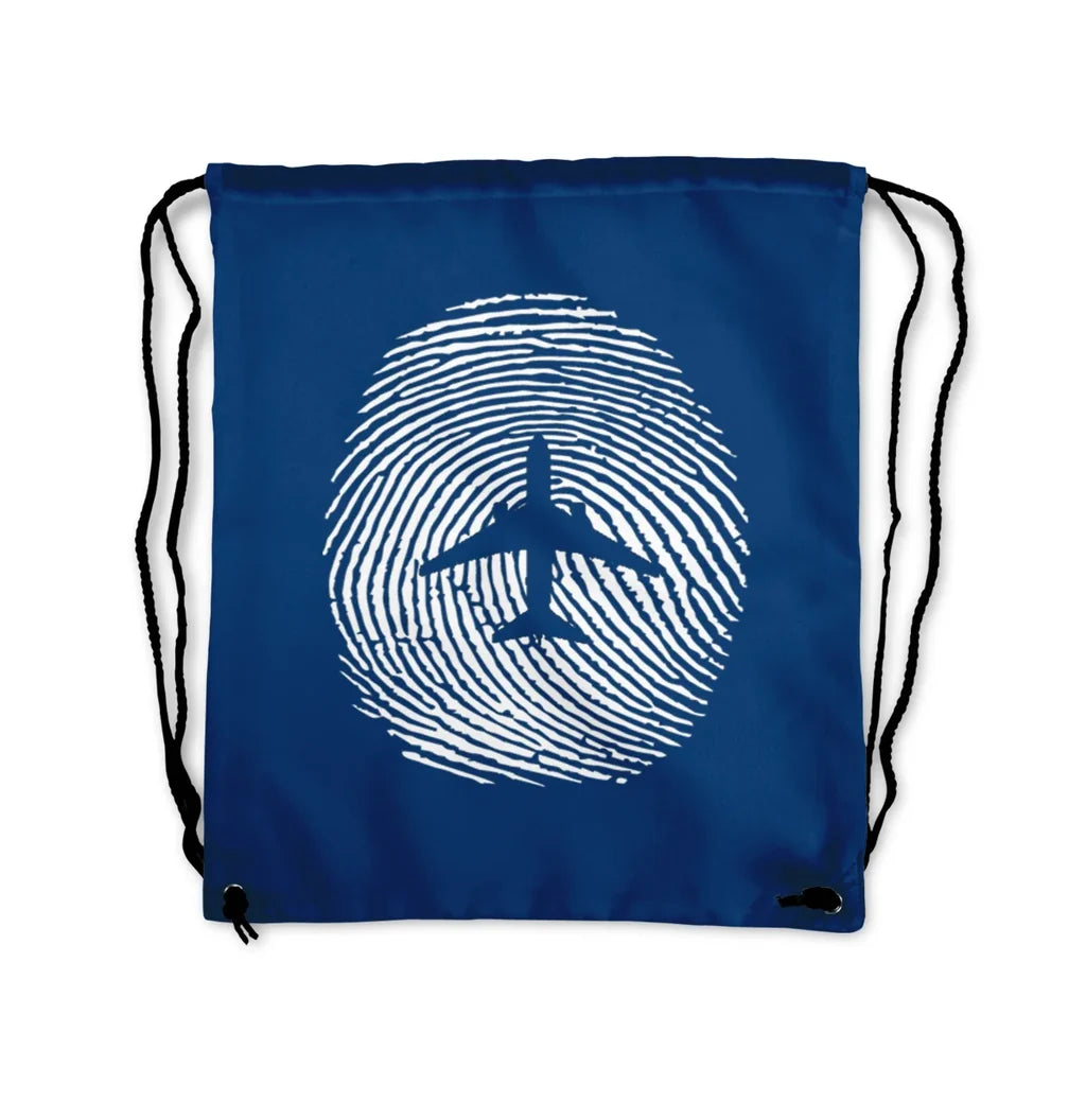 Aviation Finger Print Drawstring Bag - view 2