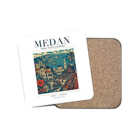 Thumbnail for MEDAN - Poster - Coaster - White