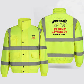 Flight Attendant Reflective Winter Jackets