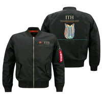 Thumbnail for Ithaca Tompkins Regional Airport (ITH) design on black bomber jacket