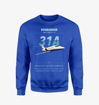 Thumbnail for Bombardier Learjet 31A design on blue sweatshirt