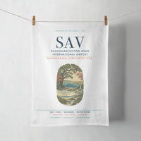 Thumbnail for Savannah-Hilton Head International Airport (SAV) design on white towel
