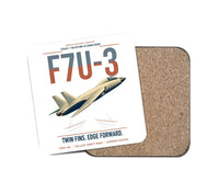 Thumbnail for F7U-3 Cutlass design on white 1 piece coaster