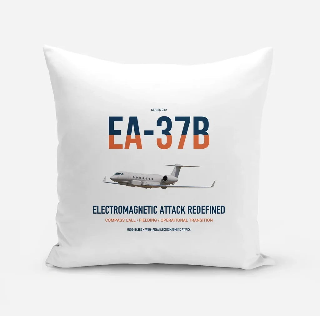 EA-37B Compass Call design on white pillow