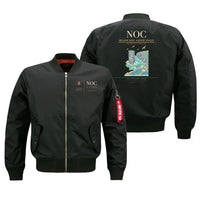 Thumbnail for Ireland West Airport Knock (NOC) design on black bomber jacket