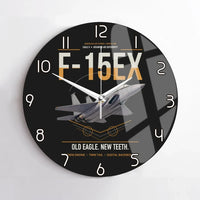 Thumbnail for F-15EX Eagle II design on black no frame wall clock
