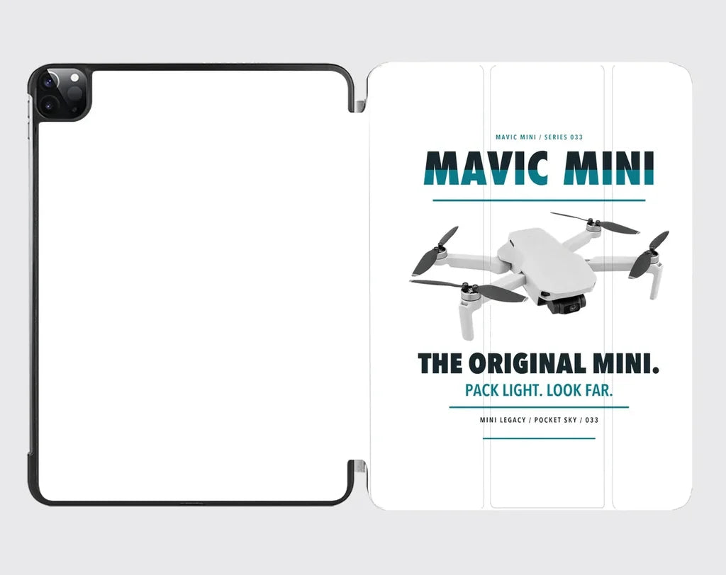 DJI Mavic Mini design on white ipad tablet case
