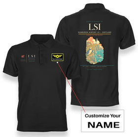Sumburgh Airport (LSI) Premium Polo T-Shirts